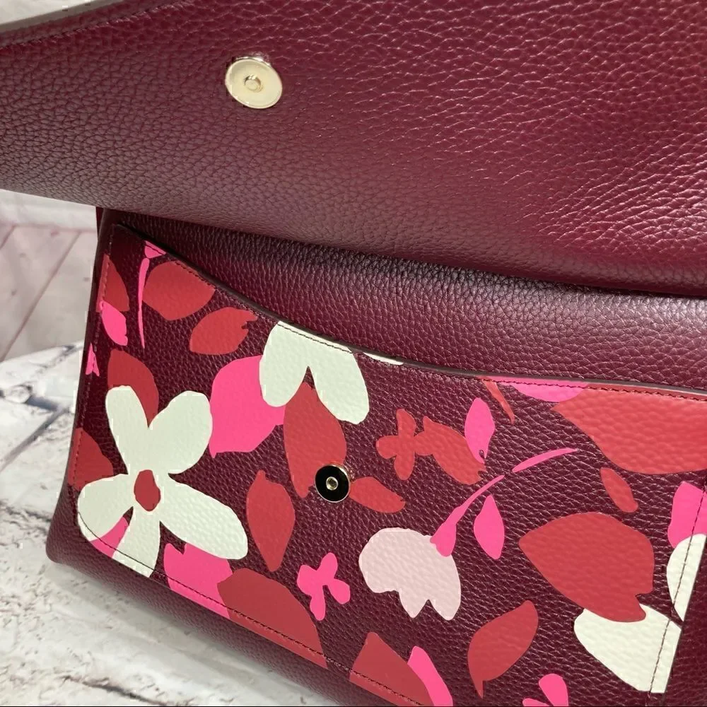 KATE SPADE melody forest floral flap shoulder bag